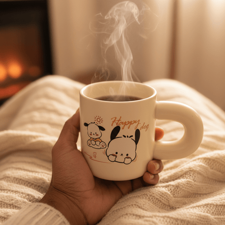 Happy Dog Cream Ceramic Mug – 350ml | Cute Cartoon Design | Perfect Gift - Al Kabayel Discount CentreHappy Dog Cream Ceramic Mug – 350ml | Cute Cartoon Design | Perfect GiftMugsAKDCAl Kabayel Discount Centre