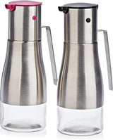 Harmony 2-Piece Oil & Vinegar Bottle Set – Silver - Al Kabayel Discount CentreHarmony 2-Piece Oil & Vinegar Bottle Set – SilverKitchen Utensils & GadgetsHARMONYAl Kabayel Discount Centre