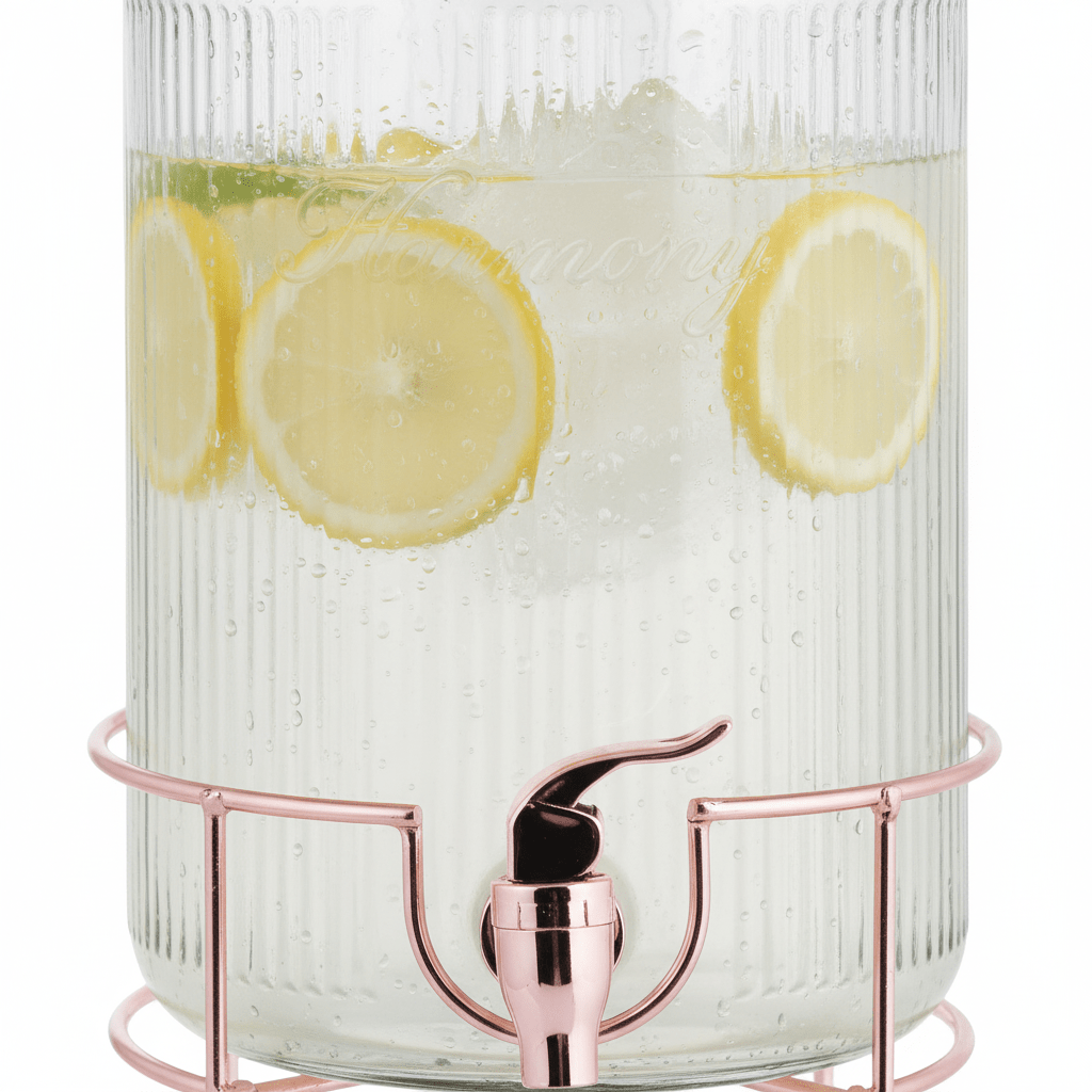 Harmony 6L Glass Beverage Dispenser with Metal Stand - Al Kabayel Discount CentreHarmony 6L Glass Beverage Dispenser with Metal StandJugsHARMONYAl Kabayel Discount Centre