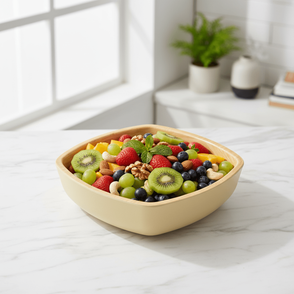 Harmony Elegant Wood Grain Square Melamine Serving Plate Premium Quality Dining 25×25 cm - Al Kabayel Discount CentreHarmony Elegant Wood Grain Square Melamine Serving Plate Premium Quality Dining 25×25 cmServing TraysHARMONYAl Kabayel Discount Centre