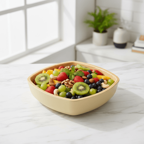 Harmony Elegant Wood Grain Square Melamine Serving Plate Premium Quality Dining 25×25 cm - Al Kabayel Discount CentreHarmony Elegant Wood Grain Square Melamine Serving Plate Premium Quality Dining 25×25 cmServing TraysHARMONYAl Kabayel Discount Centre