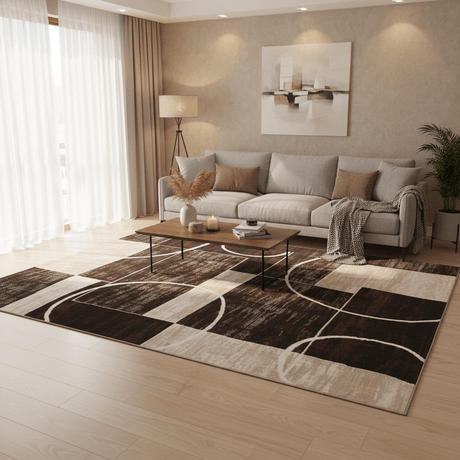 Harmony Kristal polyester Carpet – Brown & Dark Vizon Made in Turkey - 200×290 cm - Al Kabayel Discount CentreHarmony Kristal polyester Carpet – Brown & Dark Vizon Made in Turkey - 200×290 cmDoormatsHARMONYAl Kabayel Discount Centre
