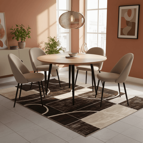Harmony Kristal polyester Carpet – Brown & Dark Vizon Made in Turkey - 200×290 cm - Al Kabayel Discount CentreHarmony Kristal polyester Carpet – Brown & Dark Vizon Made in Turkey - 200×290 cmDoormatsHARMONYAl Kabayel Discount Centre