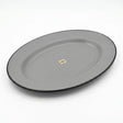 Harmony Melamine Oval Plate 40×29 cm – Gray with Black Rim - Al Kabayel Discount CentreHarmony Melamine Oval Plate 40×29 cm – Gray with Black RimPlatesHARMONYAl Kabayel Discount Centre