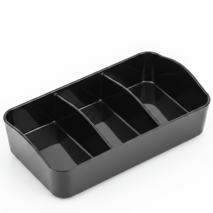 Harmony Premium Black 3 - Section Melamine Tea Bag Organizer Tray 13×10 cm Serving Tray - Al Kabayel Discount CentreHarmony Premium Black 3 - Section Melamine Tea Bag Organizer Tray 13×10 cm Serving TrayServing TraysHARMONYAl Kabayel Discount Centre