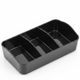 Harmony Premium Black 3 - Section Melamine Tea Bag Organizer Tray 13×10 cm Serving Tray - Al Kabayel Discount CentreHarmony Premium Black 3 - Section Melamine Tea Bag Organizer Tray 13×10 cm Serving TrayServing TraysHARMONYAl Kabayel Discount Centre