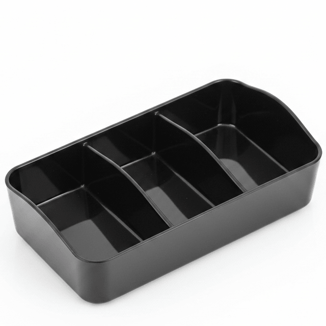 Harmony Premium Black 3 - Section Melamine Tea Bag Organizer Tray 13×10 cm Serving Tray - Al Kabayel Discount CentreHarmony Premium Black 3 - Section Melamine Tea Bag Organizer Tray 13×10 cm Serving TrayServing TraysHARMONYAl Kabayel Discount Centre