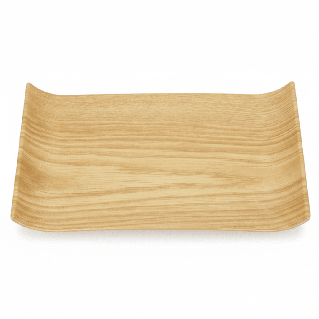 Harmony Premium Wood Grain Rectangular Melamine Serving Plate Durable Food Safe 10.5 Inch - Al Kabayel Discount CentreHarmony Premium Wood Grain Rectangular Melamine Serving Plate Durable Food Safe 10.5 InchServing TraysHARMONYAl Kabayel Discount Centre