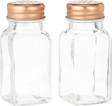 Harmony Table Top 2-Piece Spice Shaker Set - 90ml - Rose Gold & Clear Glass