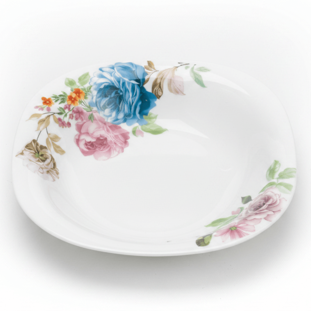 Harmony White Opalware Soup Bowl with Floral Design - 9 Inch - Al Kabayel Discount CentreHarmony White Opalware Soup Bowl with Floral Design - 9 InchBowlsHARMONYAl Kabayel Discount Centre