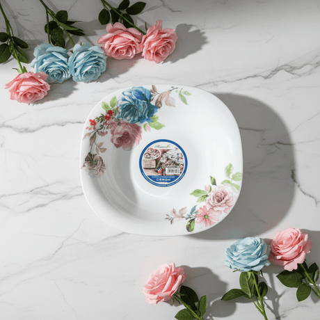 Harmony White Opalware Soup Bowl with Floral Design - 9 Inch - Al Kabayel Discount CentreHarmony White Opalware Soup Bowl with Floral Design - 9 InchBowlsHARMONYAl Kabayel Discount Centre