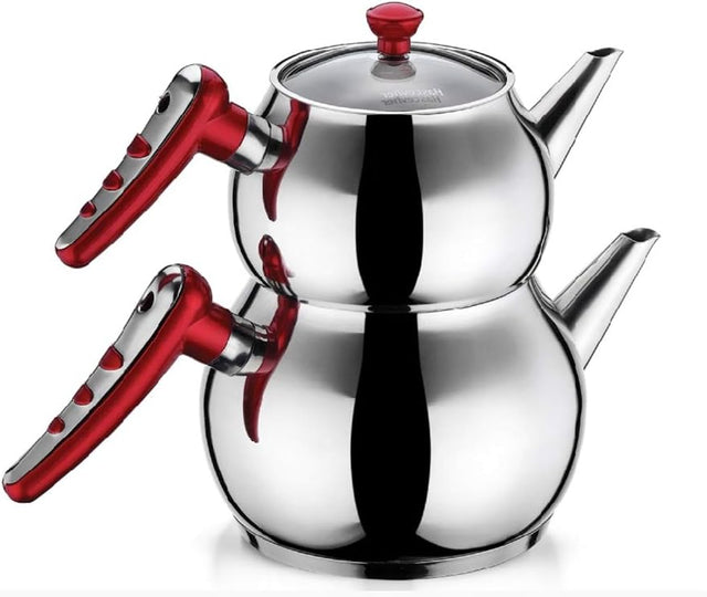 HASCEVHER Apple Mini Size Stainless Steel Tea Pot Set, 1.1 Liter and 1.2 Liter - Al Kabayel Discount CentreHASCEVHER Apple Mini Size Stainless Steel Tea Pot Set, 1.1 Liter and 1.2 LiterTea/Coffee PotsHASCEVHERAl Kabayel Discount Centre
