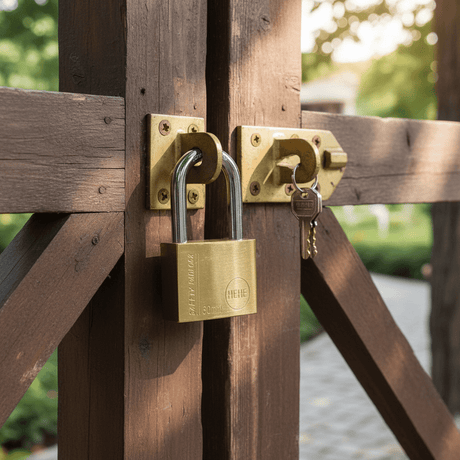 HEHE Safety Padlock 60mm — Solid Brass, Long Shackle | Gold & Silver Finish - Al Kabayel Discount CentreHEHE Safety Padlock 60mm — Solid Brass, Long Shackle | Gold & Silver FinishHand ToolsHEHEAl Kabayel Discount Centre