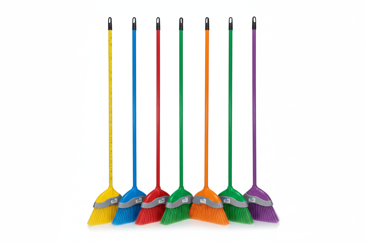 Henlee Dazzle Broom with Wooden Handle – 25cm × 138cm | Assorted Color - Al Kabayel Discount CentreHenlee Dazzle Broom with Wooden Handle – 25cm × 138cm | Assorted ColorCleaning SuppliesHENLEEAl Kabayel Discount Centre