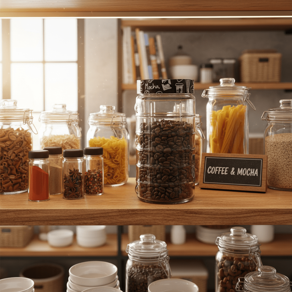 Herevin Glass Storage Jar with Black Lid - 18×10cm / 22×10cm - Al Kabayel Discount CentreHerevin Glass Storage Jar with Black Lid - 18×10cm / 22×10cmJars & Food SaversHEREVINAl Kabayel Discount Centre