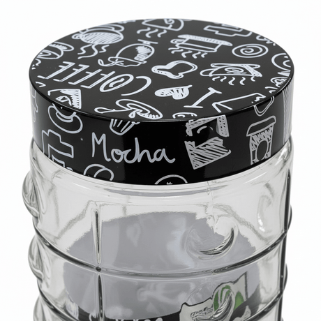 Herevin Glass Storage Jar with Black Lid - 18×10cm / 22×10cm - Al Kabayel Discount CentreHerevin Glass Storage Jar with Black Lid - 18×10cm / 22×10cmJars & Food SaversHEREVINAl Kabayel Discount Centre