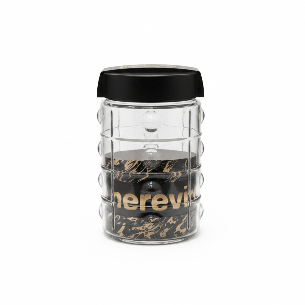 Herevin Glass Storage Jar with Black Lid - 18×10cm / 22×10cm - Al Kabayel Discount CentreHerevin Glass Storage Jar with Black Lid - 18×10cm / 22×10cmJars & Food SaversHEREVINAl Kabayel Discount Centre