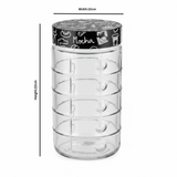 Herevin Glass Storage Jar with Black Lid - 18×10cm / 22×10cm - Al Kabayel Discount CentreHerevin Glass Storage Jar with Black Lid - 18×10cm / 22×10cmJars & Food SaversHEREVINAl Kabayel Discount Centre