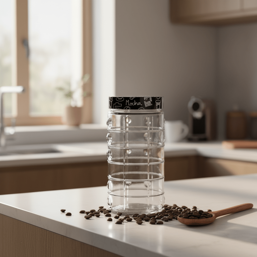 Herevin Glass Storage Jar with Black Lid - 18×10cm / 22×10cm - Al Kabayel Discount CentreHerevin Glass Storage Jar with Black Lid - 18×10cm / 22×10cmJars & Food SaversHEREVINAl Kabayel Discount Centre