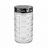 Herevin Glass Storage Jar with Black Lid - 18×10cm / 22×10cm - Al Kabayel Discount CentreHerevin Glass Storage Jar with Black Lid - 18×10cm / 22×10cmJars & Food SaversHEREVINAl Kabayel Discount Centre