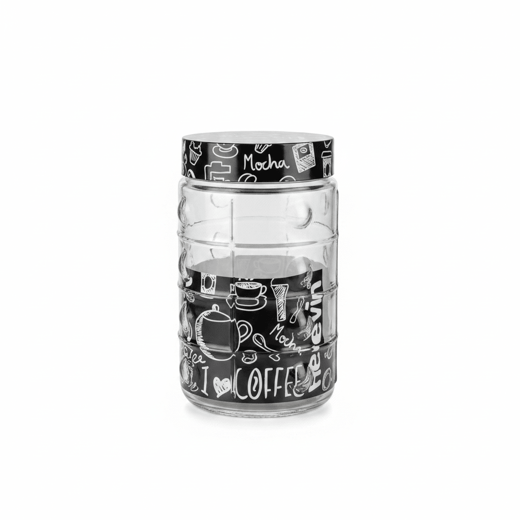 Herevin Glass Storage Jar with Black Lid - 18×10cm / 22×10cm - Al Kabayel Discount CentreHerevin Glass Storage Jar with Black Lid - 18×10cm / 22×10cmJars & Food SaversHEREVINAl Kabayel Discount Centre