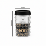 Herevin Glass Storage Jar with Black Lid - 18×10cm / 22×10cm - Al Kabayel Discount CentreHerevin Glass Storage Jar with Black Lid - 18×10cm / 22×10cmJars & Food SaversHEREVINAl Kabayel Discount Centre