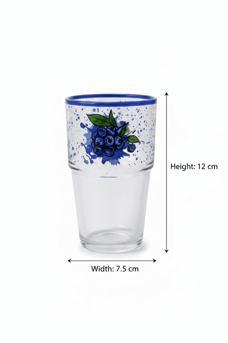 Hervin Glass Tumbler 350cc – Blueberry Print | 12×7.5cm - Al Kabayel Discount CentreHervin Glass Tumbler 350cc – Blueberry Print | 12×7.5cmTumblersHERVINAl Kabayel Discount Centre