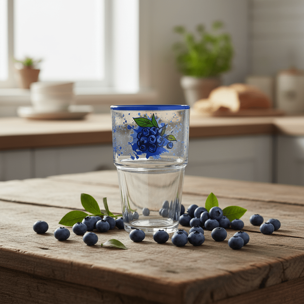 Hervin Glass Tumbler 350cc – Blueberry Print | 12×7.5cm - Al Kabayel Discount CentreHervin Glass Tumbler 350cc – Blueberry Print | 12×7.5cmTumblersHERVINAl Kabayel Discount Centre