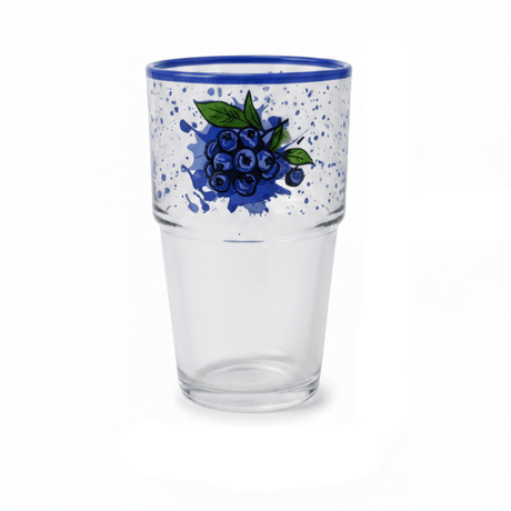 Hervin Glass Tumbler 350cc – Blueberry Print | 12×7.5cm - Al Kabayel Discount CentreHervin Glass Tumbler 350cc – Blueberry Print | 12×7.5cmTumblersHERVINAl Kabayel Discount Centre