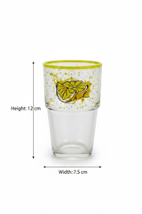 Hervin Glass Tumbler 350cc – Lemon Print | 12×7.5cm - Al Kabayel Discount CentreHervin Glass Tumbler 350cc – Lemon Print | 12×7.5cmTumblersHERVINAl Kabayel Discount Centre