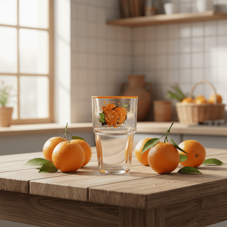 Hervin Glass Tumbler 350cc – Orange Print | 12×7.5cm - Al Kabayel Discount CentreHervin Glass Tumbler 350cc – Orange Print | 12×7.5cmTumblersHERVINAl Kabayel Discount Centre