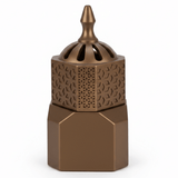 Hexagonal Arabic Incense Burner — Brown Ceramic | 14cm - Al Kabayel Discount CentreHexagonal Arabic Incense Burner — Brown Ceramic | 14cmIncense BurnerAKDCAl Kabayel Discount Centre