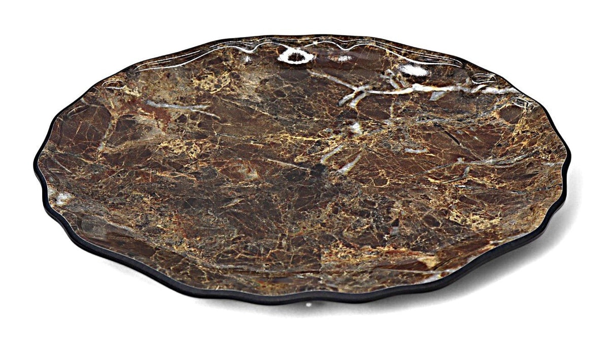 Hi - Luxe 29pcs Round Melamine Dinnerware Set, Black/Brown Stone Wave Edge Design - Al Kabayel Discount CentreHi - Luxe 29pcs Round Melamine Dinnerware Set, Black/Brown Stone Wave Edge DesignDinnerware SetsHI - LUXEAl Kabayel Discount Centre