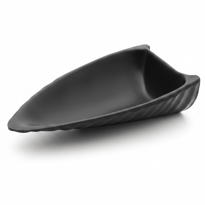 Hi - Luxe Black Melamine Leaf Snack Serving Plate 23 × 15 cm Stylish Leaf Design Plate for Serving Snacks Starters and Appetizers - Al Kabayel Discount CentreHi - Luxe Black Melamine Leaf Snack Serving Plate 23 × 15 cm Stylish Leaf Design Plate for Serving Snacks Starters and AppetizersServing TraysHI - LUXEAl Kabayel Discount Centre