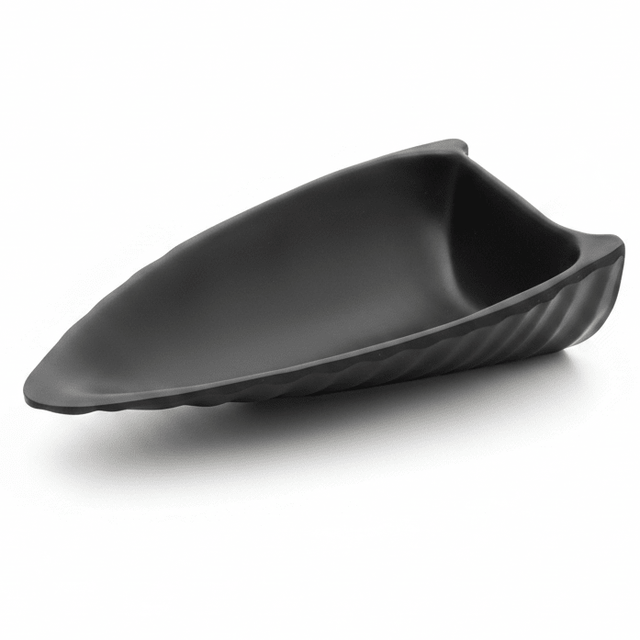 Hi - Luxe Black Melamine Leaf Snack Serving Plate 23 × 15 cm Stylish Leaf Design Plate for Serving Snacks Starters and Appetizers - Al Kabayel Discount CentreHi - Luxe Black Melamine Leaf Snack Serving Plate 23 × 15 cm Stylish Leaf Design Plate for Serving Snacks Starters and AppetizersServing TraysHI - LUXEAl Kabayel Discount Centre