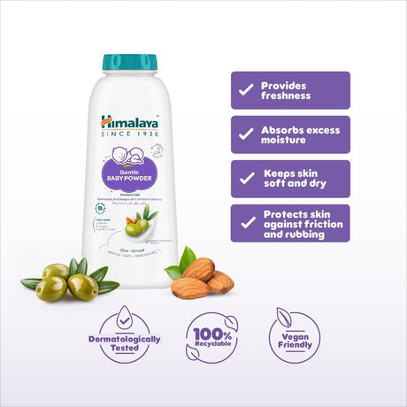 Himalaya Gentle Baby Powder – Olive & Almond | 425g (Bottle with shaker cap (may vary)) - Al Kabayel Discount CentreHimalaya Gentle Baby Powder – Olive & Almond | 425g (Bottle with shaker cap (may vary))Baby ProductsHIMALAYAAl Kabayel Discount Centre