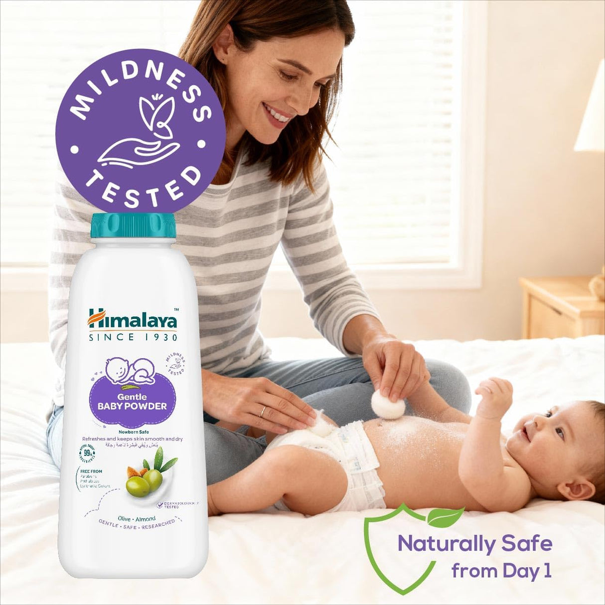 Himalaya Gentle Baby Powder – Olive & Almond | 425g (Bottle with shaker cap (may vary)) - Al Kabayel Discount CentreHimalaya Gentle Baby Powder – Olive & Almond | 425g (Bottle with shaker cap (may vary))Baby ProductsHIMALAYAAl Kabayel Discount Centre