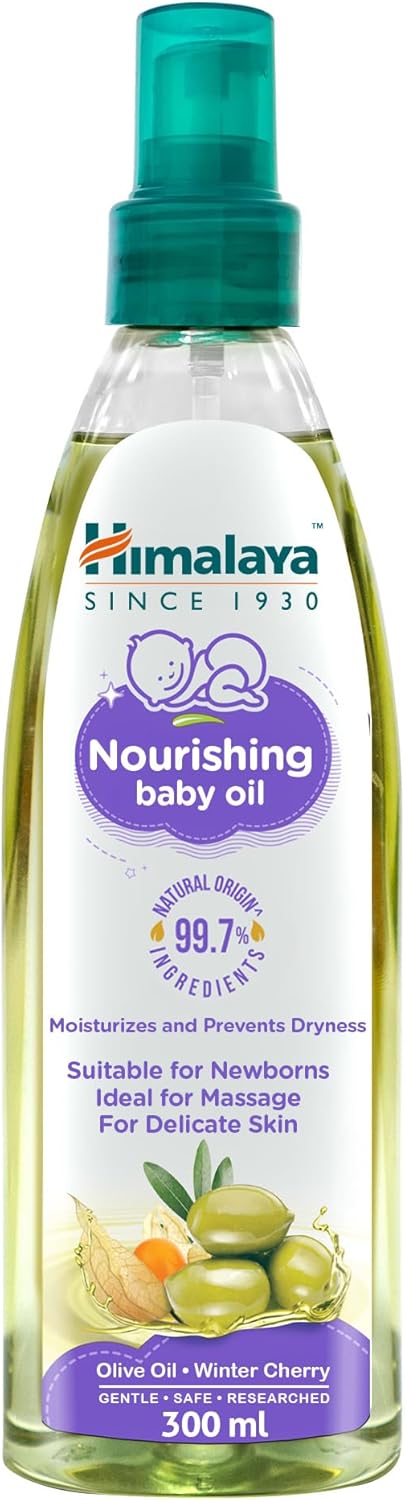 Himalaya Nourishing Baby Oil 300ml – Olive Oil & Winter Cherry | Pump Dispenser - Al Kabayel Discount CentreHimalaya Nourishing Baby Oil 300ml – Olive Oil & Winter Cherry | Pump DispenserBaby ProductsHIMALAYAAl Kabayel Discount Centre
