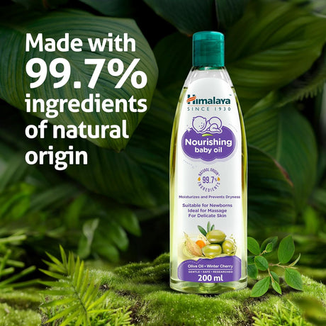 Himalaya Nourishing Baby Oil – Olive Oil & Winter Cherry | 200ml - Al Kabayel Discount CentreHimalaya Nourishing Baby Oil – Olive Oil & Winter Cherry | 200mlBaby ProductsHIMALAYAAl Kabayel Discount Centre