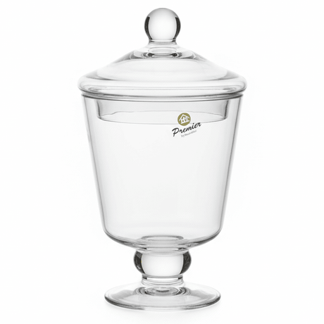 HM Glass Candy Jar with Lid – Classic Transparent Storage Container for Sweets & Snacks – 18x12 cm - Al Kabayel Discount CentreHM Glass Candy Jar with Lid – Classic Transparent Storage Container for Sweets & Snacks – 18x12 cmJugsHMAl Kabayel Discount Centre