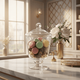 HM Glass Candy Jar with Lid – Classic Transparent Storage Container for Sweets & Snacks – 18x12 cm - Al Kabayel Discount CentreHM Glass Candy Jar with Lid – Classic Transparent Storage Container for Sweets & Snacks – 18x12 cmJugsHMAl Kabayel Discount Centre