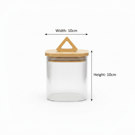 HM Glass Canister with Wooden Lid - 10×10cm / 15×10cm / 20×10cm / 25×10cm - Al Kabayel Discount CentreHM Glass Canister with Wooden Lid - 10×10cm / 15×10cm / 20×10cm / 25×10cmJars & Food SaversHMAl Kabayel Discount Centre