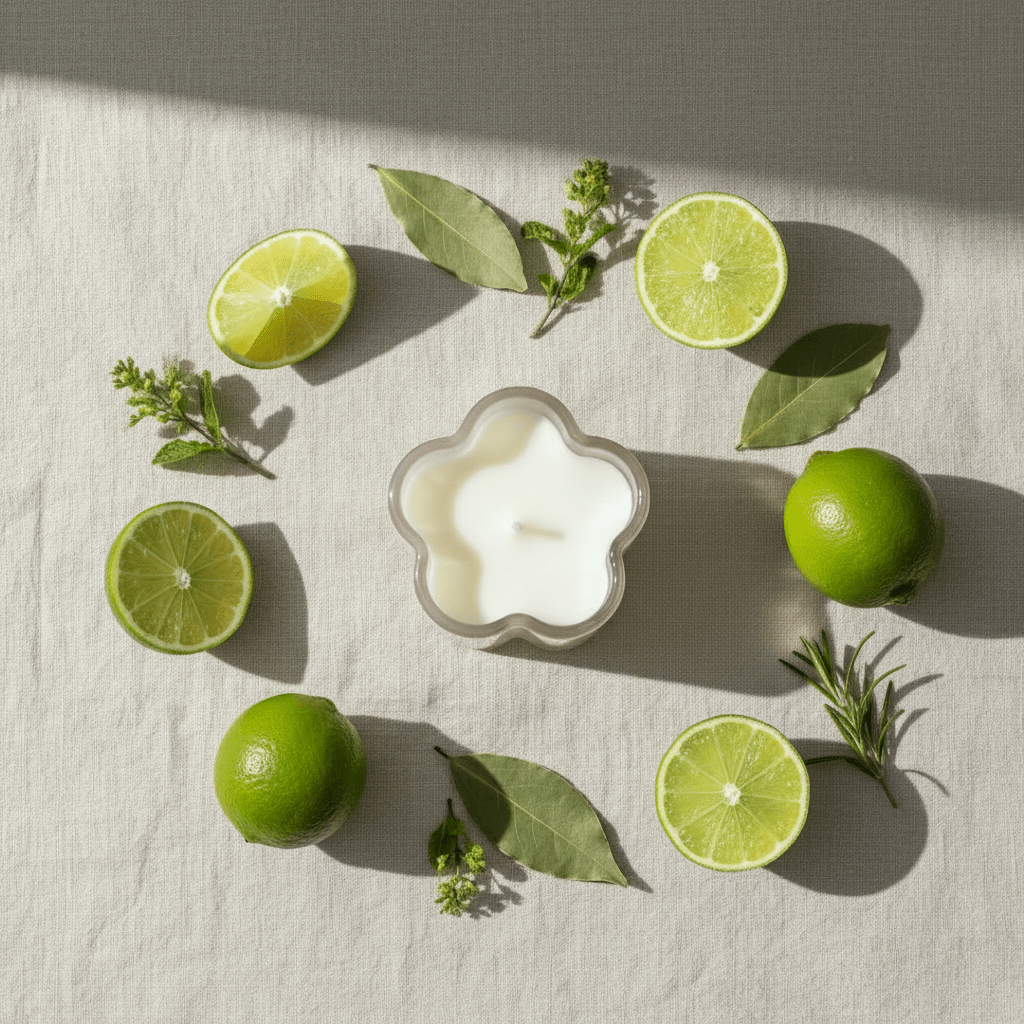 Home Fragrance Bay Leaf & Lime Decorative Aromatherapy Candle for Home and Office – 8 × 6 cm - Al Kabayel Discount CentreHome Fragrance Bay Leaf & Lime Decorative Aromatherapy Candle for Home and Office – 8 × 6 cmHome FragrancesHOME FRAGRANCEAl Kabayel Discount Centre