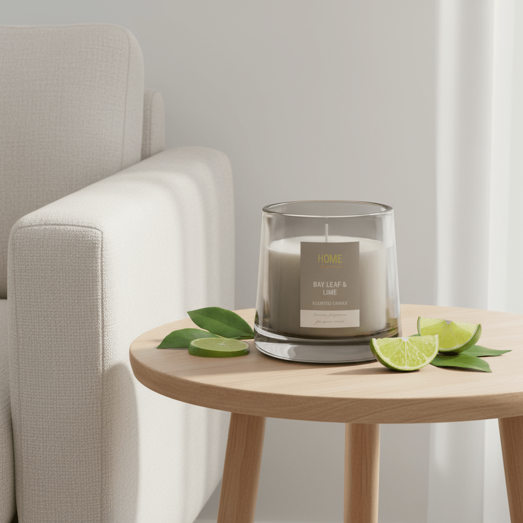 Home Fragrance Bay Leaf & Lime Large Aromatherapy Candle for Elegant Home Décor – 12 × 10 cm - Al Kabayel Discount CentreHome Fragrance Bay Leaf & Lime Large Aromatherapy Candle for Elegant Home Décor – 12 × 10 cmHome FragrancesHOME FRAGRANCEAl Kabayel Discount Centre