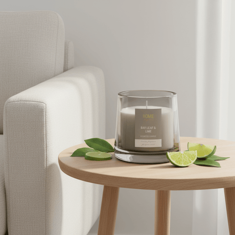 Home Fragrance Bay Leaf & Lime Large Aromatherapy Candle for Elegant Home Décor – 12 × 10 cm - Al Kabayel Discount CentreHome Fragrance Bay Leaf & Lime Large Aromatherapy Candle for Elegant Home Décor – 12 × 10 cmHome FragrancesHOME FRAGRANCEAl Kabayel Discount Centre