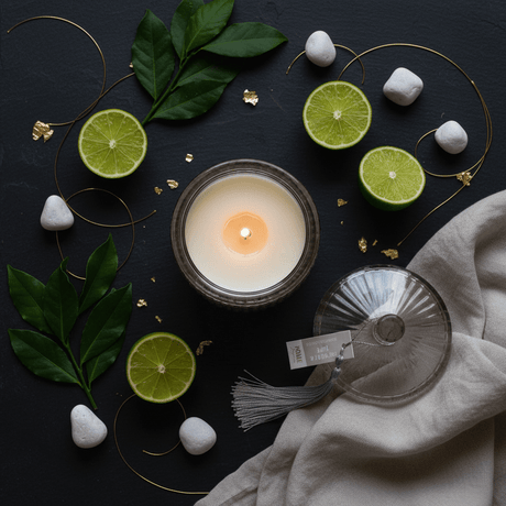 Home Fragrance Bay Leaf & Lime Premium Aromatic Candle with Elegant Glass Jar – 12 cm - Al Kabayel Discount CentreHome Fragrance Bay Leaf & Lime Premium Aromatic Candle with Elegant Glass Jar – 12 cmHome FragrancesHOME FRAGRANCEAl Kabayel Discount Centre