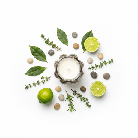 Home Fragrance Bay Leaf & Lime Refreshing Aromatic Candle with Glass Cup – 12 cm - Al Kabayel Discount CentreHome Fragrance Bay Leaf & Lime Refreshing Aromatic Candle with Glass Cup – 12 cmHome FragrancesHOME FRAGRANCEAl Kabayel Discount Centre