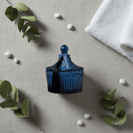 Home Fragrance Clean Cotton Fresh Aroma Scented Candle with Elegant Glass Jar – 10 cm - Al Kabayel Discount CentreHome Fragrance Clean Cotton Fresh Aroma Scented Candle with Elegant Glass Jar – 10 cmHome FragrancesHOME FRAGRANCEAl Kabayel Discount Centre