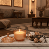 Home Fragrance Immersion & Golden Pink Decorative Scented Candle with Glass Jar – 12 cm - Al Kabayel Discount CentreHome Fragrance Immersion & Golden Pink Decorative Scented Candle with Glass Jar – 12 cmHome FragrancesHOME FRAGRANCEAl Kabayel Discount Centre