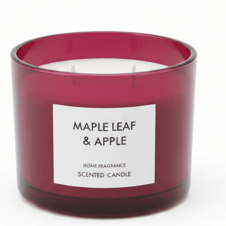 Home Fragrance Scented Candle in Glass Cup | 8×11 cm | Clean Cotton / Maple Leaf & Apple / Amber & Ginger Lily / Pear & Freesia - Al Kabayel Discount CentreHome Fragrance Scented Candle in Glass Cup | 8×11 cm | Clean Cotton / Maple Leaf & Apple / Amber & Ginger Lily / Pear & FreesiaHome FragrancesHOME FRAGRANCEAl Kabayel Discount Centre